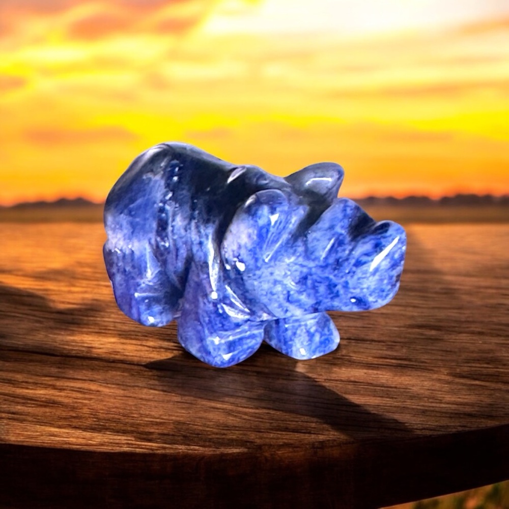 Sodalite Crystal Rhinoceros